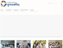 Tablet Screenshot of fundaciongeniales.org